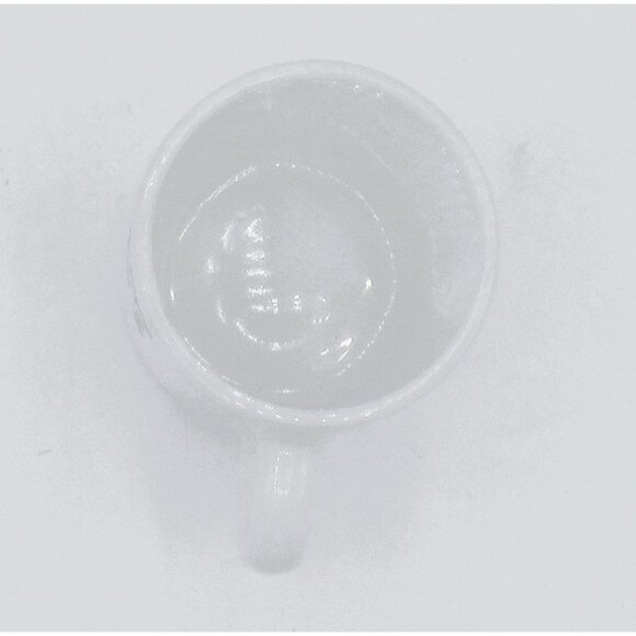 Vintage Hazel Atlas Milk Glass Mug I Love Grandpa White brown with Boy - Picture 3 of 5